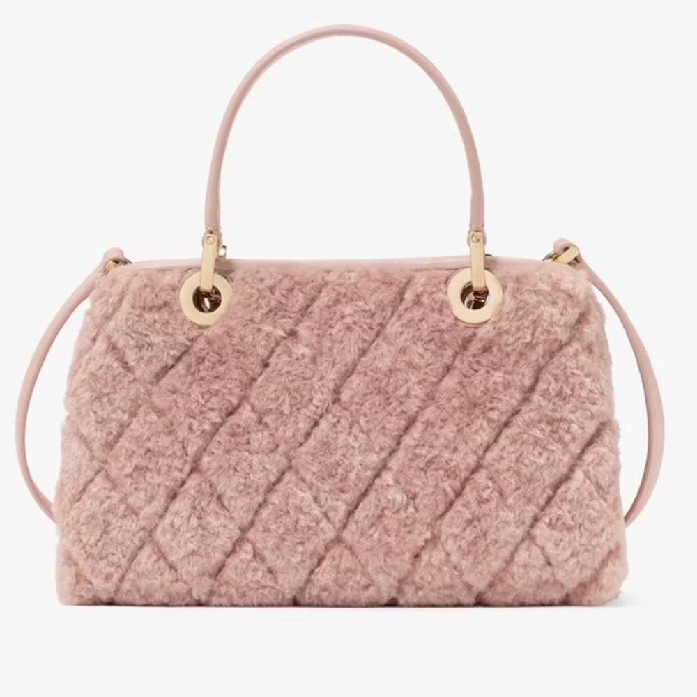 NWT KATE SPADE Carey Faux Fur Small Sullivan Satchel - Picture 9 of 10